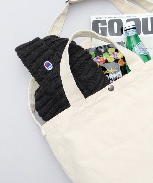 Champion（チャンピオン）の「裏ボア 耳当て付き ポンポン ニットキャップ ニット帽（ニットキャップ/ビーニー・メンズ・ブラック/アイボリー/チャコール・FREE）」の22枚目の写真