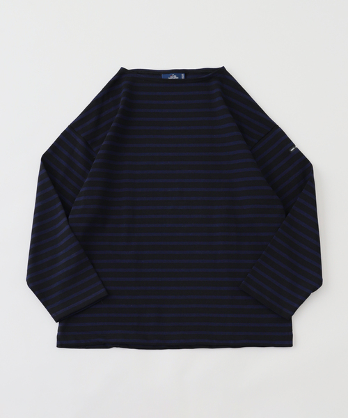 SAINT JAMES(セントジェームス)の「SAINT JAMES / セントジェームス OUESSANT LOOSE BORDER(Tシャツ/カットソー・メンズ・グリーン/ブラック/ブラウン・5/4)」の2枚目の写真