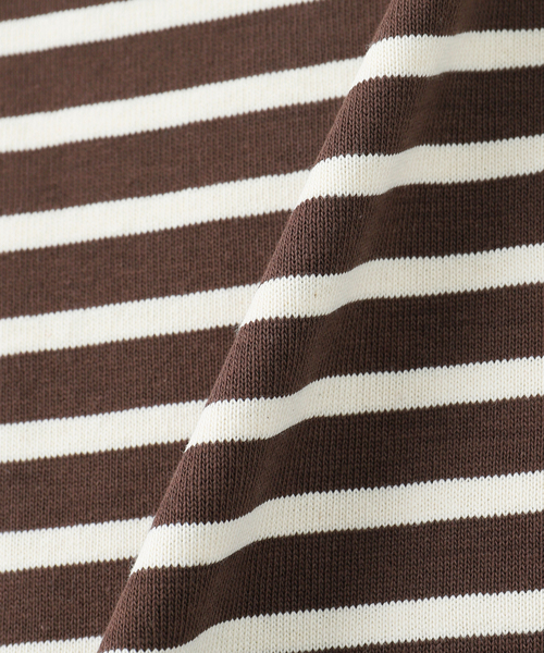 SAINT JAMES(セントジェームス)の「SAINT JAMES / セントジェームス OUESSANT LOOSE BORDER(Tシャツ/カットソー・メンズ・グリーン/ブラック/ブラウン・5/4)」の9枚目の写真