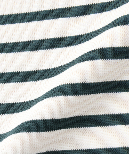 SAINT JAMES(セントジェームス)の「SAINT JAMES / セントジェームス OUESSANT LOOSE BORDER(Tシャツ/カットソー・メンズ・グリーン/ブラック/ブラウン・5/4)」の10枚目の写真
