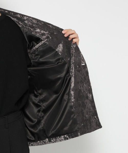 セール】【SET UP対応】クラッシュベロアオーバージャケット(HARE