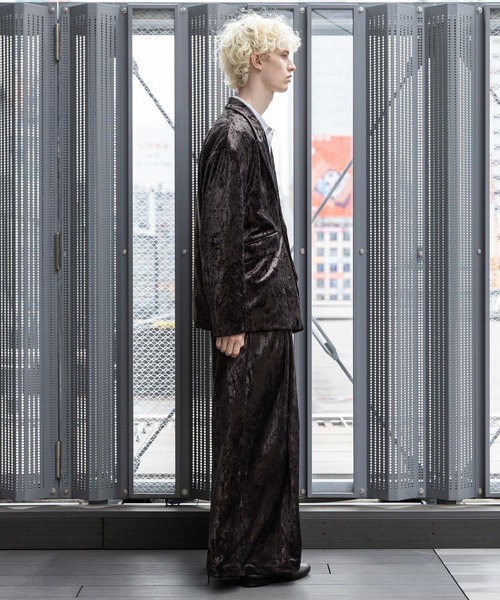 HARE(ハレ)の「【SET UP対応】クラッシュベロアオーバージャケット(HARE)(テーラードジャケット・メンズ・ブラック/ブラウン・FREE)」の9枚目の写真