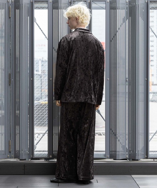 HARE(ハレ)の「【SET UP対応】クラッシュベロアオーバージャケット(HARE)(テーラードジャケット・メンズ・ブラック/ブラウン・FREE)」の10枚目の写真