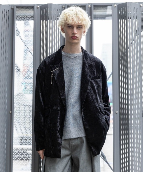 HARE(ハレ)の「【SET UP対応】クラッシュベロアオーバージャケット(HARE)(テーラードジャケット・メンズ・ブラック/ブラウン・FREE)」の11枚目の写真