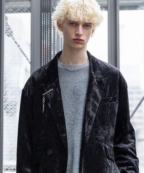 HARE(ハレ)の「【SET UP対応】クラッシュベロアオーバージャケット(HARE)(テーラードジャケット・メンズ・ブラック/ブラウン・FREE)」の12枚目の写真