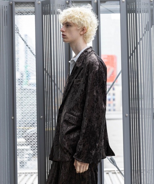 HARE(ハレ)の「【SET UP対応】クラッシュベロアオーバージャケット(HARE)(テーラードジャケット・メンズ・ブラック/ブラウン・FREE)」の14枚目の写真