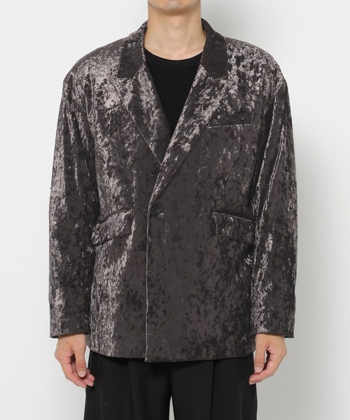 HARE(ハレ)の「【SET UP対応】クラッシュベロアオーバージャケット(HARE)(テーラードジャケット・メンズ・ブラック/ブラウン・FREE)」の17枚目の写真