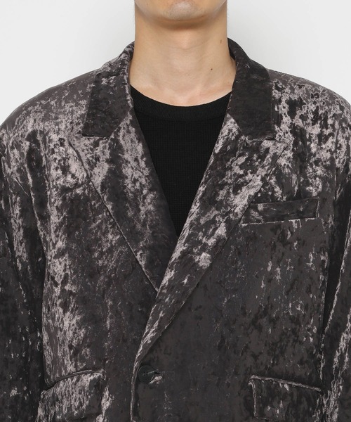 HARE(ハレ)の「【SET UP対応】クラッシュベロアオーバージャケット(HARE)(テーラードジャケット・メンズ・ブラック/ブラウン・FREE)」の20枚目の写真