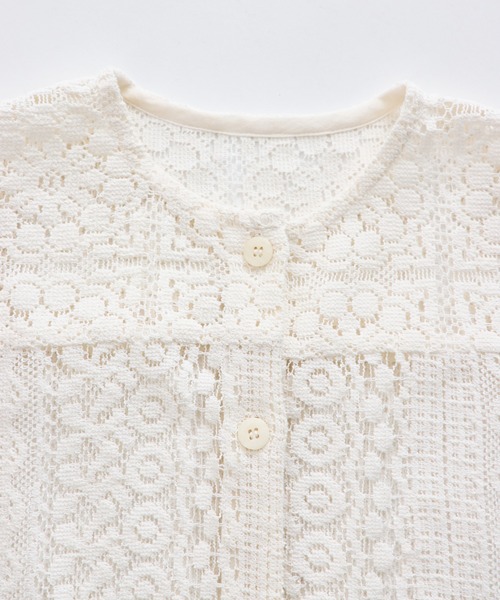 pairmanon（ペアマノン）の「インド コットン 総レース ペプラム ベスト（ベスト・キッズ・アイボリー/ブルー/ブラウン・110/90/120/130/150/140/100）」の6枚目の写真