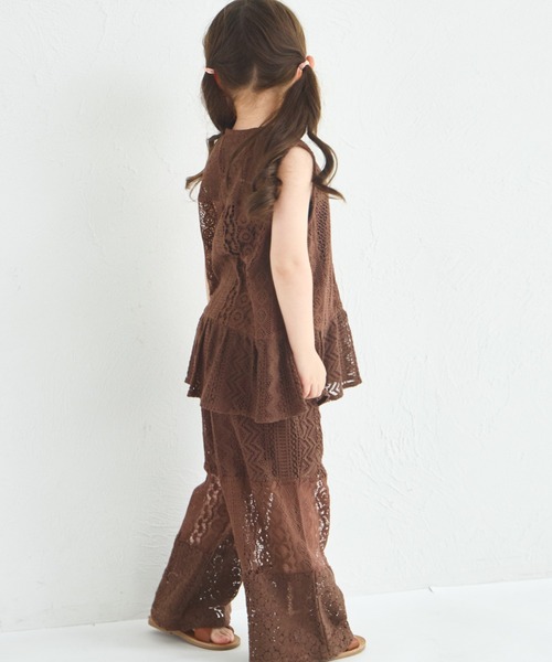 pairmanon（ペアマノン）の「インド コットン 総レース ペプラム ベスト（ベスト・キッズ・アイボリー/ブルー/ブラウン・110/90/120/130/150/140/100）」の12枚目の写真