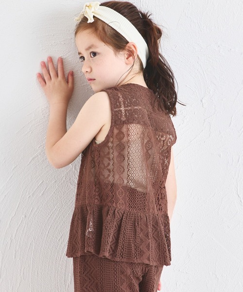 pairmanon（ペアマノン）の「インド コットン 総レース ペプラム ベスト（ベスト・キッズ・アイボリー/ブルー/ブラウン・110/90/120/130/150/140/100）」の14枚目の写真