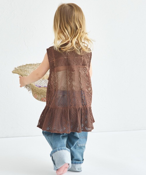 pairmanon（ペアマノン）の「インド コットン 総レース ペプラム ベスト（ベスト・キッズ・アイボリー/ブルー/ブラウン・110/90/120/130/150/140/100）」の15枚目の写真