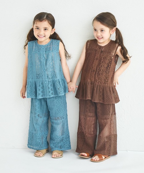 pairmanon（ペアマノン）の「インド コットン 総レース ペプラム ベスト（ベスト・キッズ・アイボリー/ブルー/ブラウン・110/90/120/130/150/140/100）」の18枚目の写真