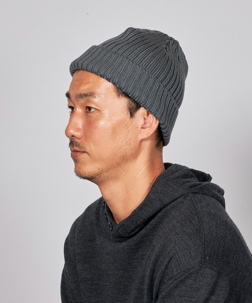 KIJIMA TAKAYUKI(キジマ タカユキ)の「KIJIMA TAKAYUKI WOOL WATCH CAP(ニットキャップ/ビーニー・メンズ・グレー/ブラック・FREE)」の2枚目の写真