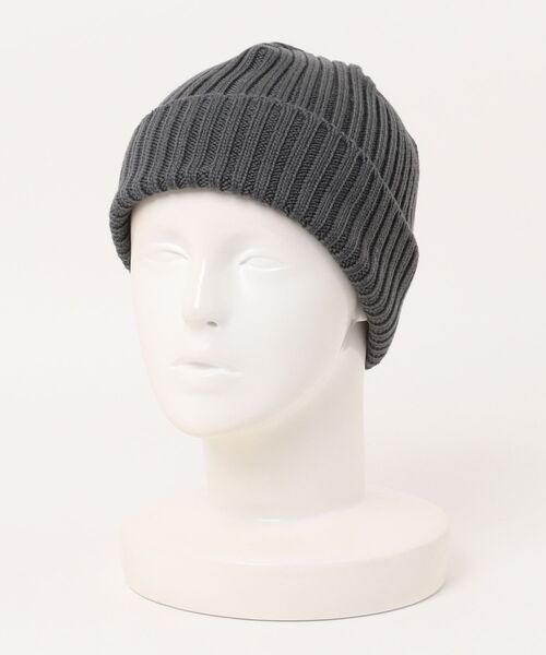 KIJIMA TAKAYUKI(キジマ タカユキ)の「KIJIMA TAKAYUKI WOOL WATCH CAP(ニットキャップ/ビーニー・メンズ・グレー/ブラック・FREE)」の4枚目の写真