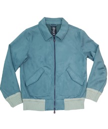 ブルゾン（ブルー・ネイビー/青色系・スエード）ファッション通販