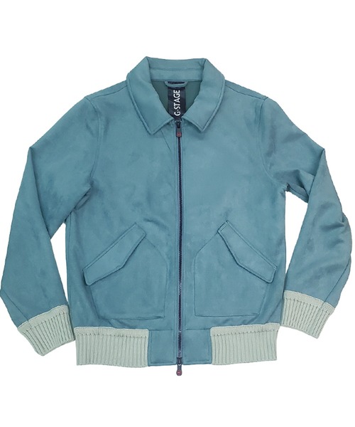g-stage（ジーステージ）の「スエードストレッチブルゾン（ブルゾン・メンズ・サックスブルー/ブラウン/ダークネイビー・46/50/48）」の2枚目の写真