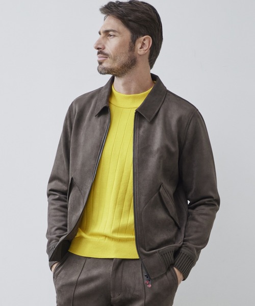 g-stage（ジーステージ）の「スエードストレッチブルゾン（ブルゾン・メンズ・サックスブルー/ブラウン/ダークネイビー・46/50/48）」の7枚目の写真