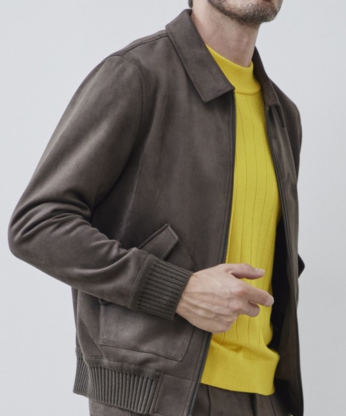 g-stage（ジーステージ）の「スエードストレッチブルゾン（ブルゾン・メンズ・サックスブルー/ブラウン/ダークネイビー・46/50/48）」の8枚目の写真