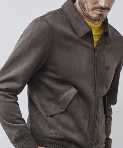 g-stage（ジーステージ）の「スエードストレッチブルゾン（ブルゾン・メンズ・サックスブルー/ブラウン/ダークネイビー・46/50/48）」の9枚目の写真