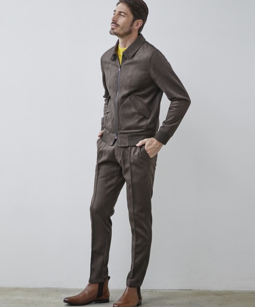 g-stage（ジーステージ）の「スエードストレッチブルゾン（ブルゾン・メンズ・サックスブルー/ブラウン/ダークネイビー・46/50/48）」の10枚目の写真