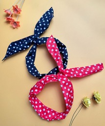 CALIFORNIA OUTFITTERS | 10D5-MZ レトロドット ワイヤー リボンヘアアクセサリー(その他ヘアアクセサリー)