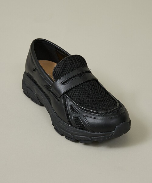 ABAHOUSE(アバハウス)の「BLACK LOAFER SNEAKERS / ブラック ローファースニーカー/ユニセックス(スニーカー・メンズ・ブラック・S/M/L)」の6枚目の写真