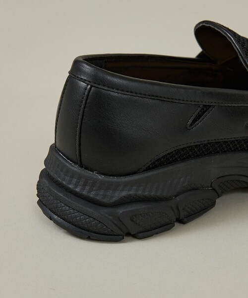 ABAHOUSE(アバハウス)の「BLACK LOAFER SNEAKERS / ブラック ローファースニーカー/ユニセックス(スニーカー・メンズ・ブラック・S/M/L)」の10枚目の写真