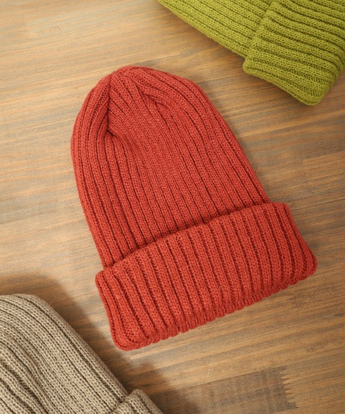 セール】Craig 畦編みカラーリブニットキャップ/ルーズビーニー ワッチ