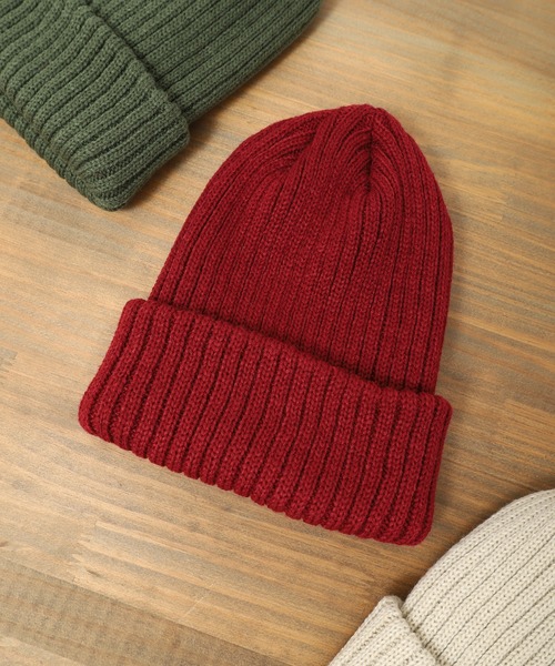 FUNALIVE（ファンアライブ）の「Craig 畦編みカラーリブニットキャップ/ルーズビーニー ワッチキャップ ニット帽（ニットキャップ/ビーニー・メンズ・テラコッタ/ネイビー/ベージュ/ブラック/セージグリーン/グレー/ボルドー/ダークベージュ/チャコールグレー/カーキ・F）」の10枚目の写真