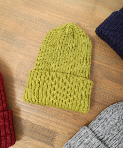FUNALIVE（ファンアライブ）の「Craig 畦編みカラーリブニットキャップ/ルーズビーニー ワッチキャップ ニット帽（ニットキャップ/ビーニー・メンズ・テラコッタ/ネイビー/ベージュ/ブラック/セージグリーン/グレー/ボルドー/ダークベージュ/チャコールグレー/カーキ・F）」の8枚目の写真