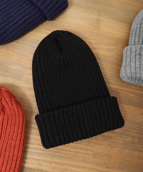 セール】Craig 畦編みカラーリブニットキャップ/ルーズビーニー ワッチ