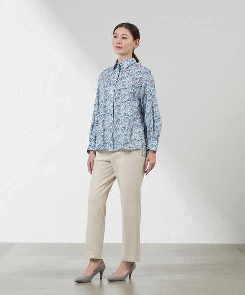 amaca(アマカ)の「【LIBERTY】タナローンシャツブラウス(アレキサンドラ)(シャツ/ブラウス・レディース・ブルー系その他4・38/40)」の3枚目の写真
