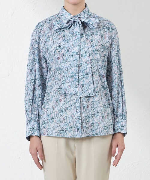 amaca(アマカ)の「【LIBERTY】タナローンシャツブラウス(アレキサンドラ)(シャツ/ブラウス・レディース・ブルー系その他4・38/40)」の4枚目の写真