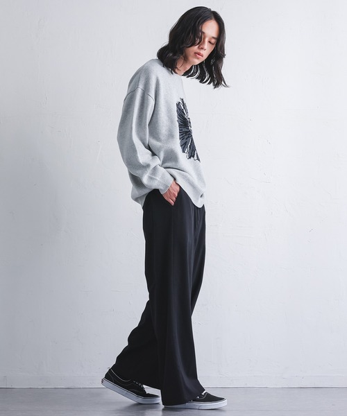 MDR(エムディアール)の「ワンタックワイドスラックス(スラックス・メンズ・ブラック/ブラウン・L/M)」の3枚目の写真
