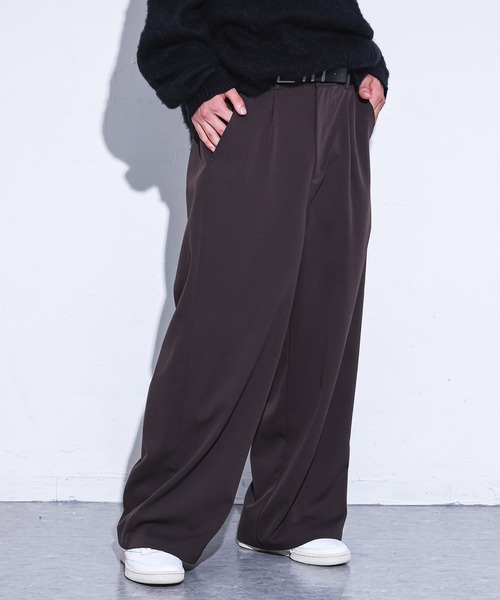 MDR(エムディアール)の「ワンタックワイドスラックス(スラックス・メンズ・ブラック/ブラウン・L/M)」の7枚目の写真