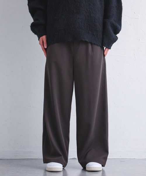 MDR(エムディアール)の「ワンタックワイドスラックス(スラックス・メンズ・ブラック/ブラウン・L/M)」の13枚目の写真