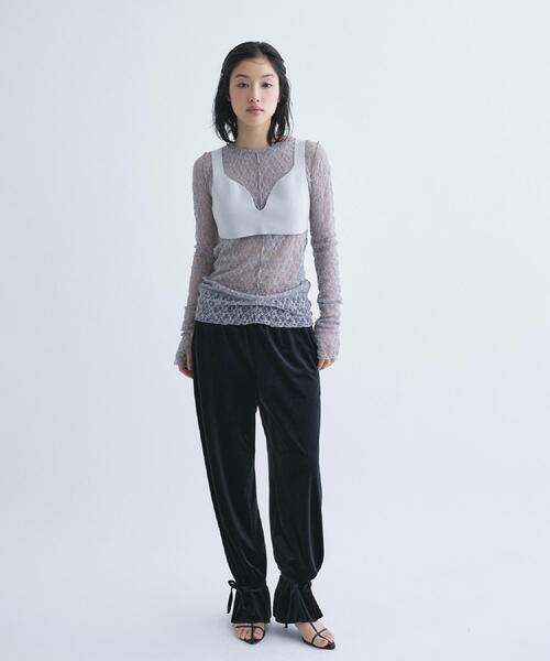 CODE A(コードエー)の「knit bra(ニット/セーター・レディース・ライトグレー/ブラック・00)」の13枚目の写真