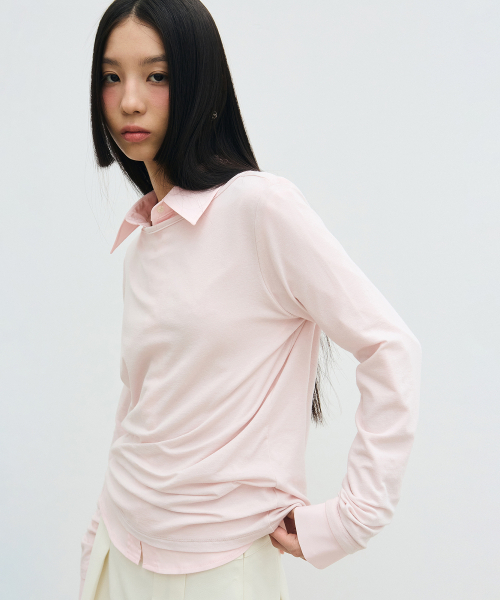 NICK&NICOLE（ニックアンドニコール）の「[ESSENTIAL] ESSENTIAL BOAT NECK TOP_PINK（Tシャツ/カットソー・レディース・その他・FREE）」の2枚目の写真