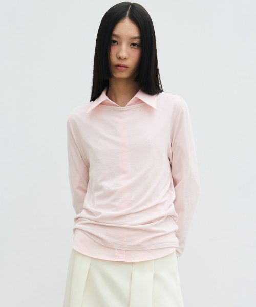 NICK&NICOLE（ニックアンドニコール）の「[ESSENTIAL] ESSENTIAL BOAT NECK TOP_PINK（Tシャツ/カットソー・レディース・その他・FREE）」の3枚目の写真