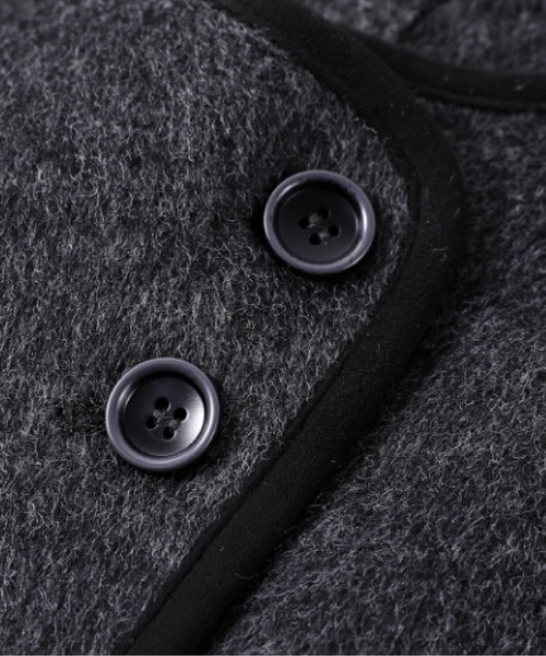 LA POMME jours(ラポミ・ジュール)の「Elegant One Tone Coat With Scarf(ノーカラーコート・レディース・ブラウン/アイボリー/グレー・SMALL/MEDIUM/LARGE)」の5枚目の写真