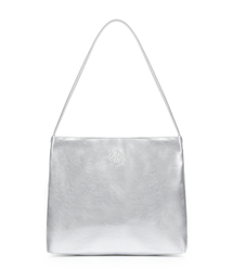 ESSENTIAL LEATHER SQUARE BAG_SILVER