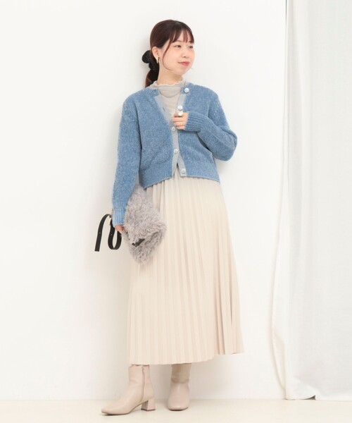 MICO COULIER(ミコクリエ)の「5G ラメモールカーディガン(カーディガン/ボレロ・レディース・ライトグレー/オフホワイト/サックスブルー・38)」の21枚目の写真