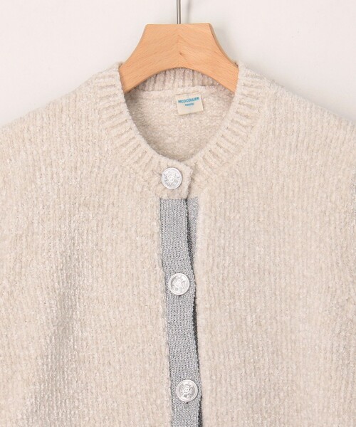 MICO COULIER(ミコクリエ)の「5G ラメモールカーディガン(カーディガン/ボレロ・レディース・ライトグレー/オフホワイト/サックスブルー・38)」の10枚目の写真