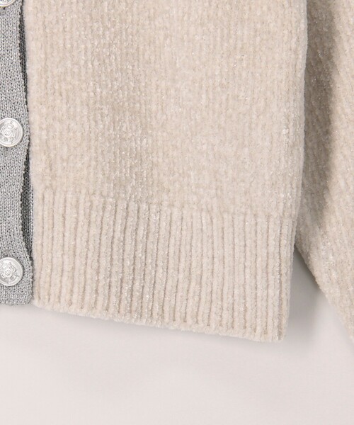 MICO COULIER(ミコクリエ)の「5G ラメモールカーディガン(カーディガン/ボレロ・レディース・ライトグレー/オフホワイト/サックスブルー・38)」の13枚目の写真