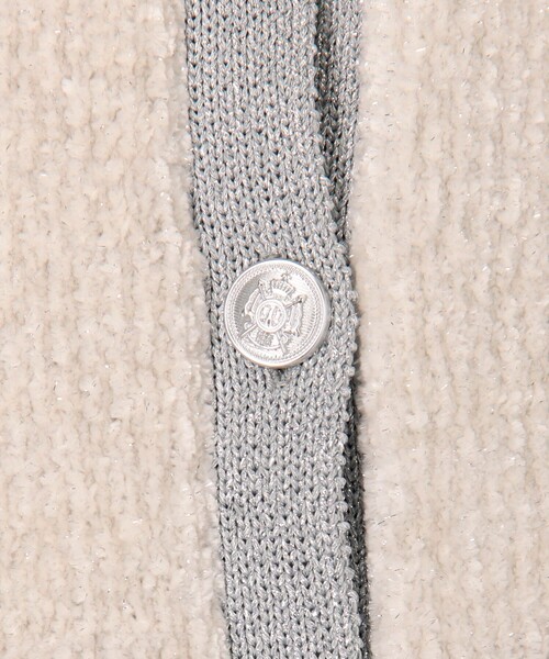 MICO COULIER(ミコクリエ)の「5G ラメモールカーディガン(カーディガン/ボレロ・レディース・ライトグレー/オフホワイト/サックスブルー・38)」の14枚目の写真