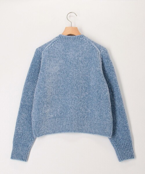 MICO COULIER(ミコクリエ)の「5G ラメモールカーディガン(カーディガン/ボレロ・レディース・ライトグレー/オフホワイト/サックスブルー・38)」の5枚目の写真