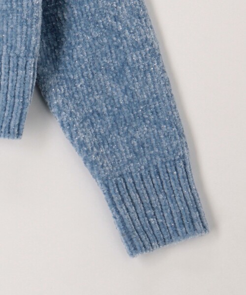 MICO COULIER(ミコクリエ)の「5G ラメモールカーディガン(カーディガン/ボレロ・レディース・ライトグレー/オフホワイト/サックスブルー・38)」の8枚目の写真