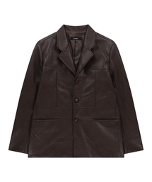 AAKAM（アーカム）の「3-Button Leather Blazer (Brown)（ライダースジャケット・メンズ）」