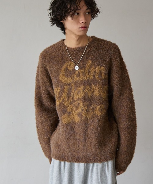 PBLIM(ページボーイリム)の「《UNISEX》ブークレロゴニット(ニット/セーター・レディース・グレー/ブラウン/ブルー・FREE)」の10枚目の写真